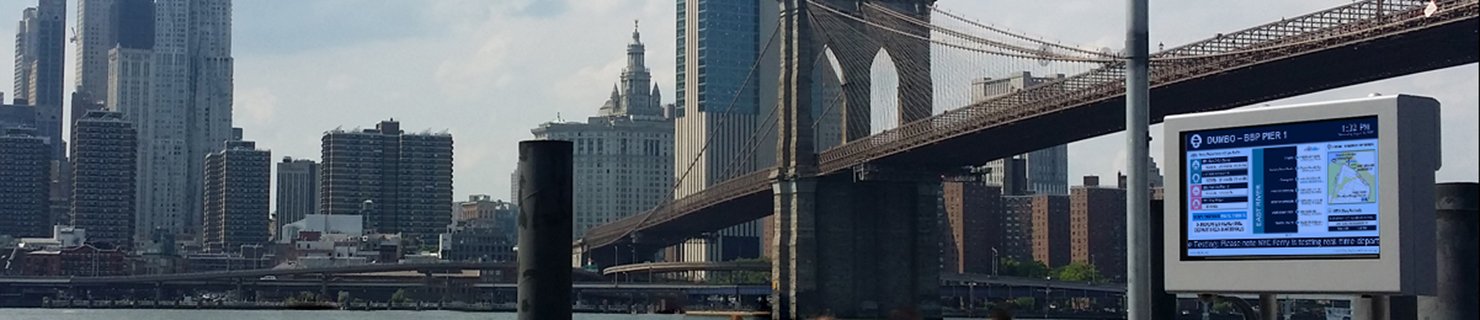 Image of NYC Ferry Digital Signage