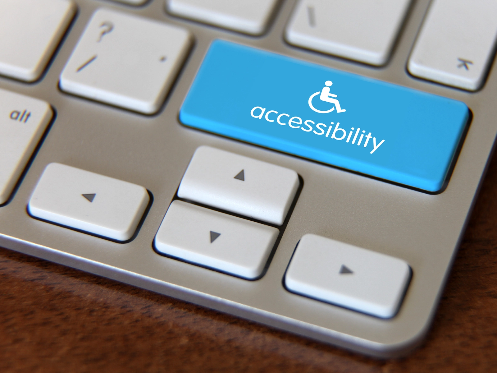Digital accessibility - image of a keyboard with an accessibility button